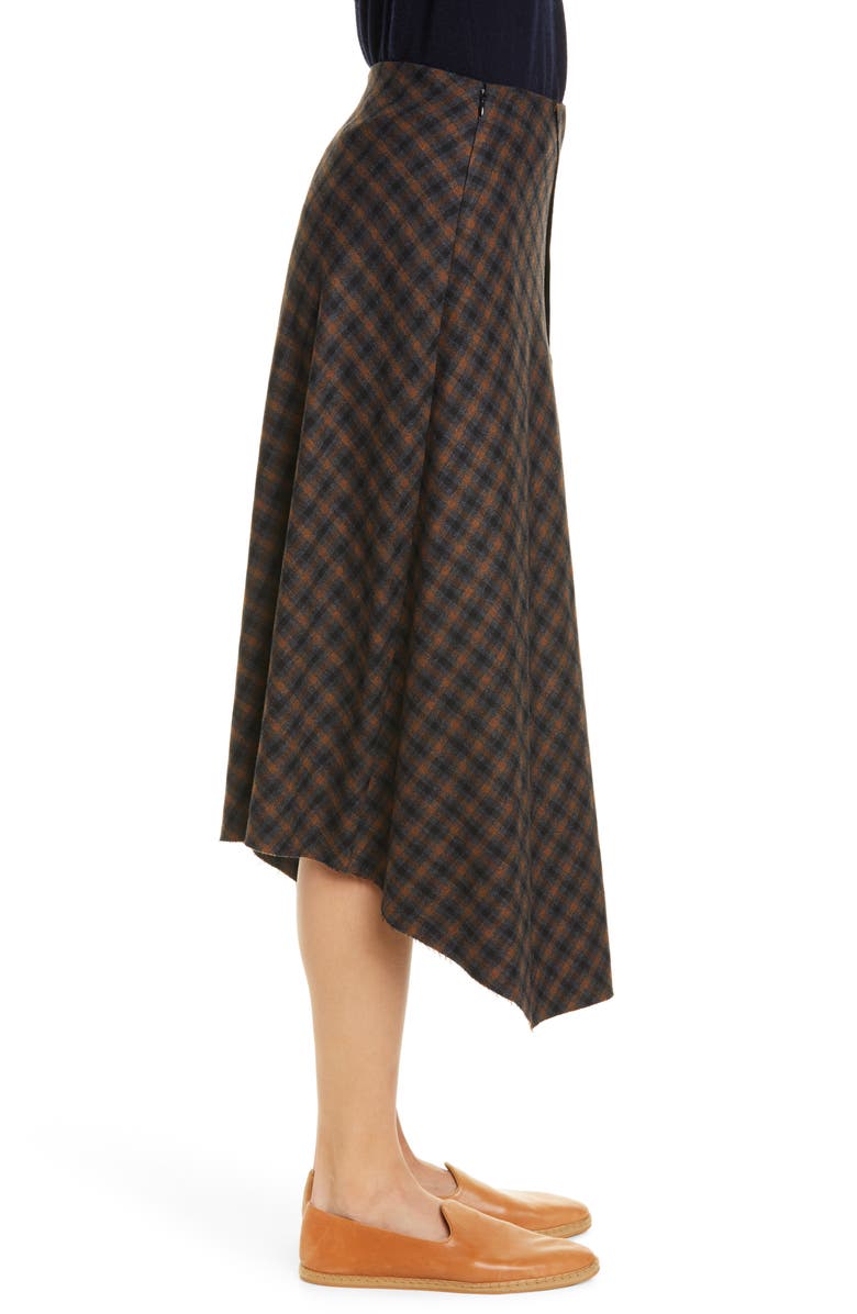 Vince Drape Front Check Plaid Skirt, Alternate, color,