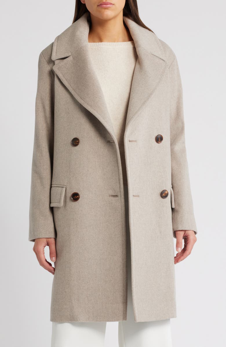 Fleurette Juliet Double Breasted Wool Coat, Alternate, color,