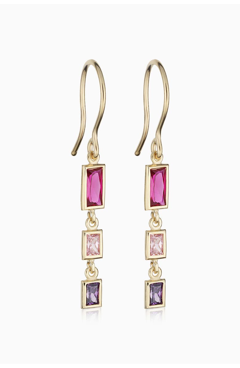 Oradina 14K Yellow Gold Multistone Fresco Drop Earrings, Main, color, Yellow Gold