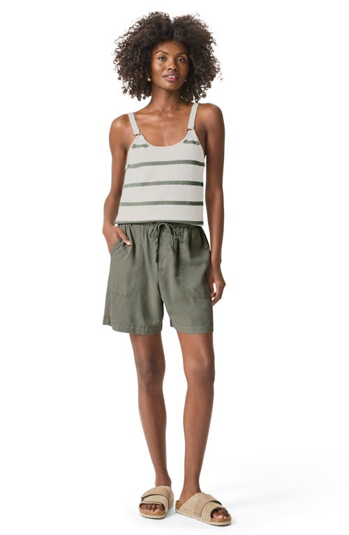 Splendid Angie Tie Waist Chambray Shorts In Soft Vob