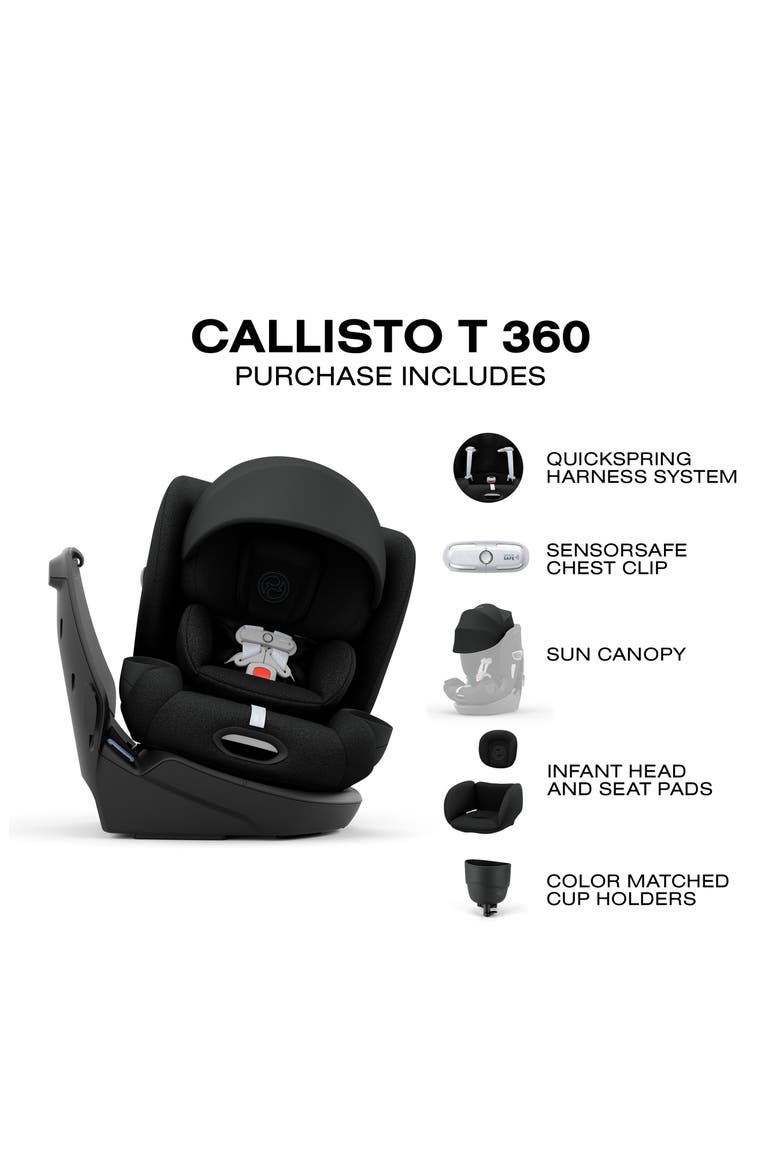 Callisto T 360 Rotating Convertible Car Seat, Alternate, color, SEPIA BLACK