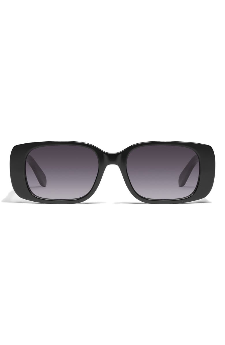 QUAY Karma 53mm Gradient Square Sunglasses, Main, color, Black/ Smoke