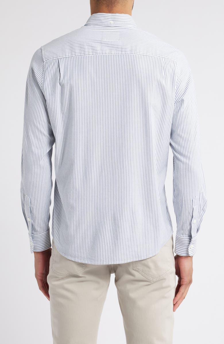 Rails Vance Stripe Cotton Blend Twill Button-Up Shirt, Alternate, color, Blue White Stripe