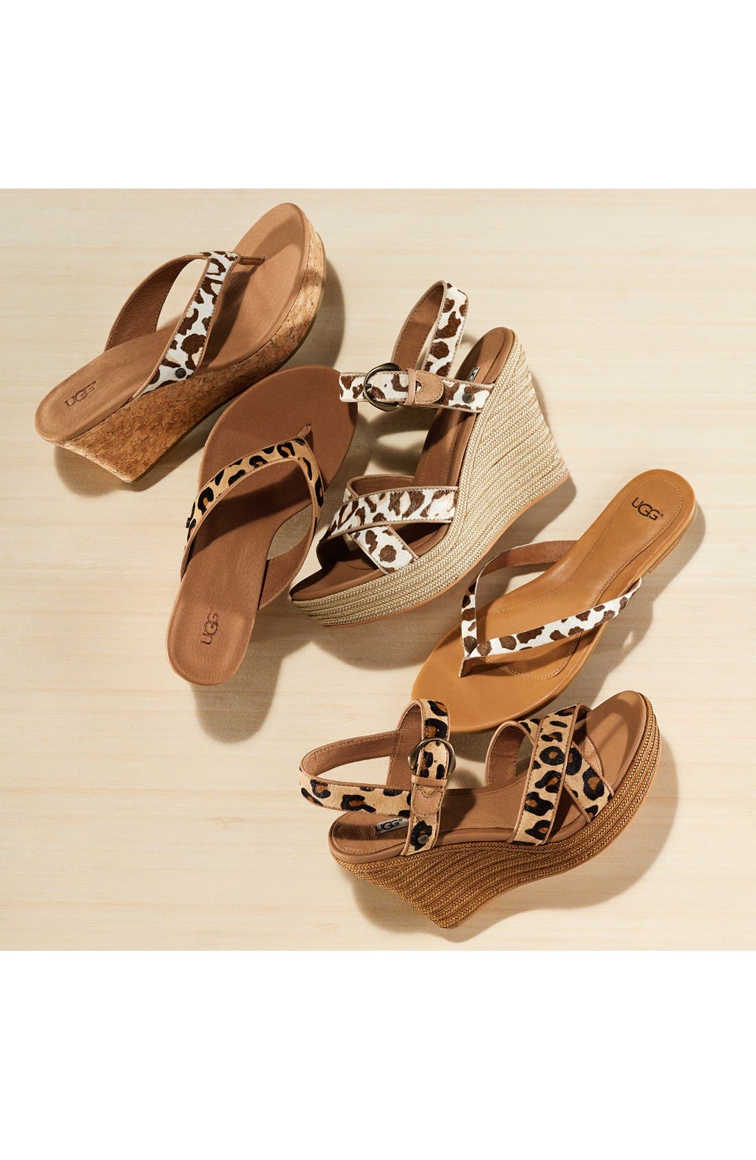 Australia 'Jazmine' Leopard Print Sandal, Alternate, color, SPRING LEOPARD