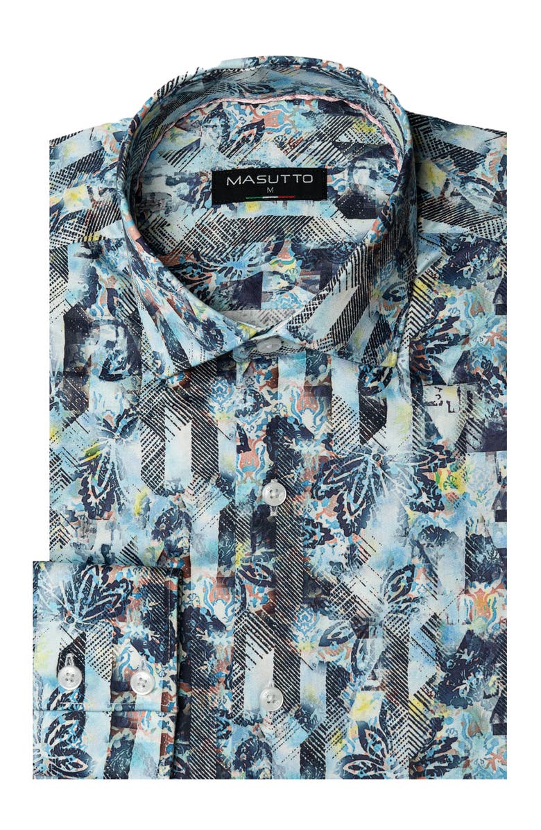 MASUTTO Astoria Print Button-Up Long Sleeve Shirt, Main, color, Multicolor
