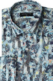 MASUTTO Astoria Print Button-Up Long Sleeve Shirt