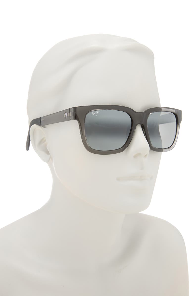 Maui Jim 54mm Core Square Polarized Sunglasses, Alternate, color, Grey Grey Grey