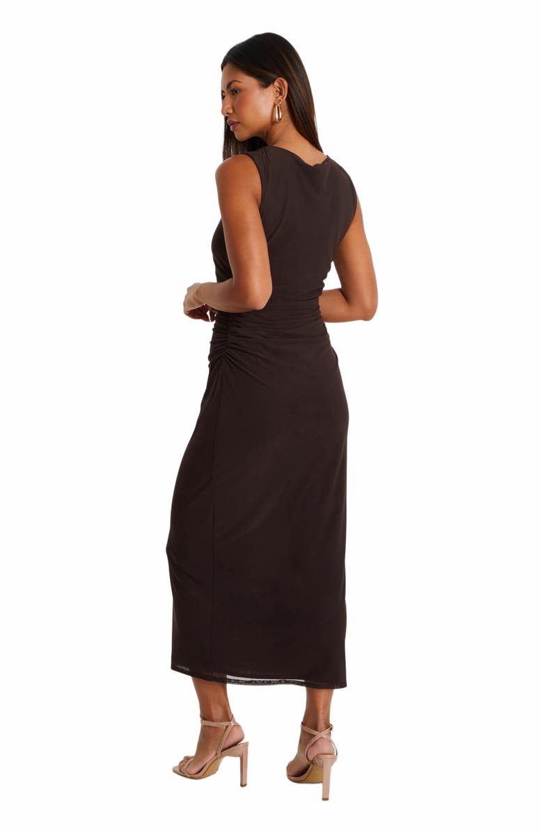 QUIZ Mesh Ruched Bodycon Maxi Dress, Alternate, color, 