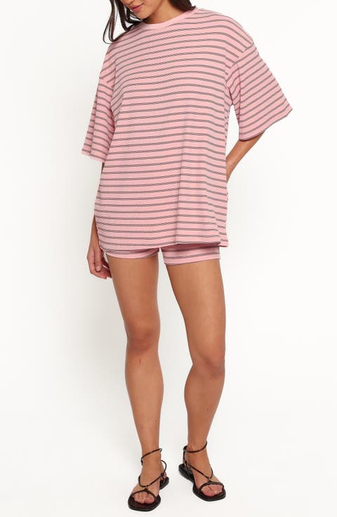Jazmine Striped Knit Short Set