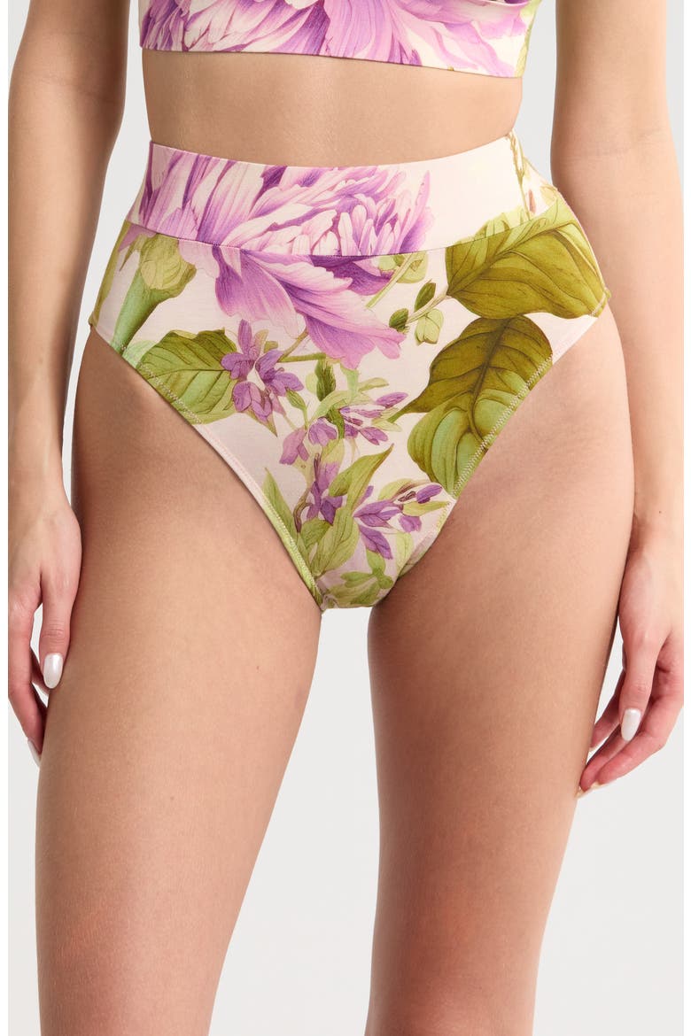Spring Garden High Waist Lounge Briefs, Main, color, SPRING GARDEN