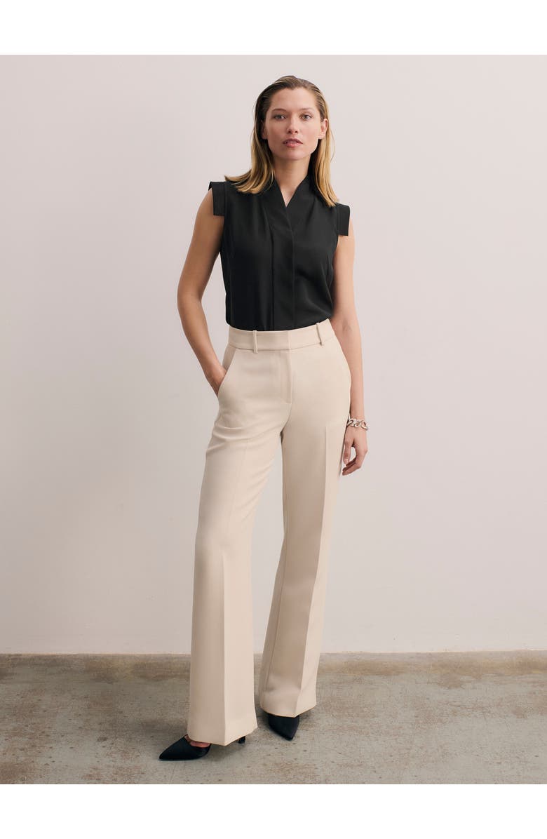 The Fold Bowery Sleeveless Silk Blouse, Alternate, color, Black