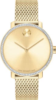 Movado Bold Museum Dot Mesh Strap Watch, 34mm