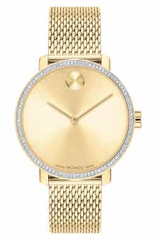 Movado Bold Museum Dot Mesh Strap Watch, 34mm