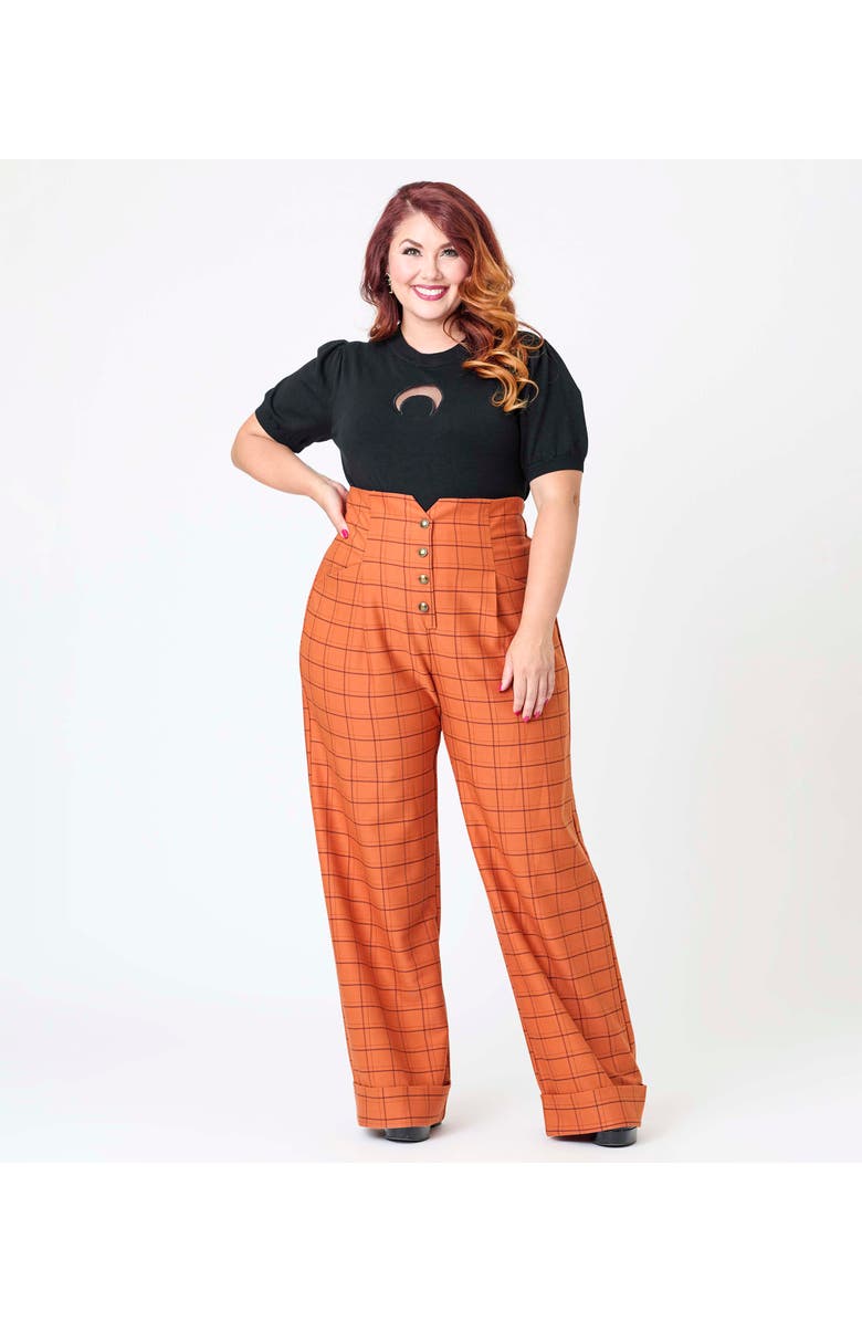 Smak Parlour Plus Size Moon Cutout Knit Sweater, Main, color, Black