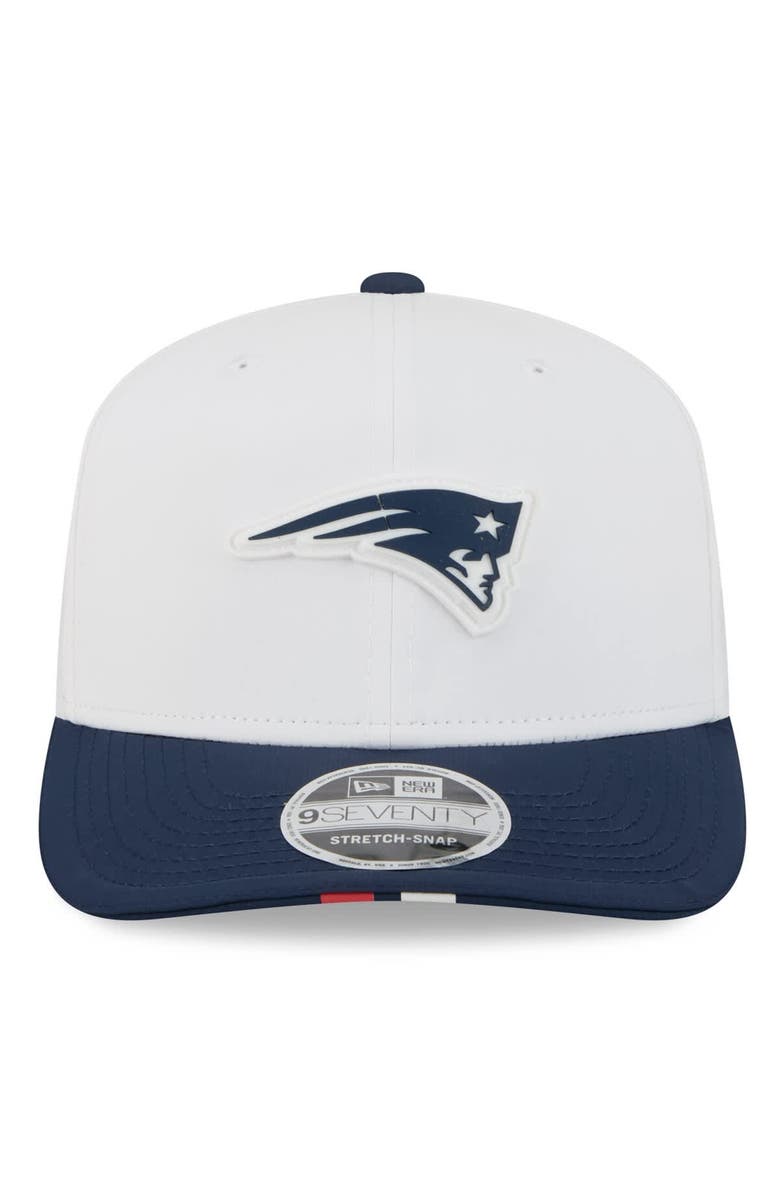 New Era Men's New Era  White/Navy New England Patriots 2025 NFL Training Camp 9SEVENTY Adjustable Hat, Alternate, color, 