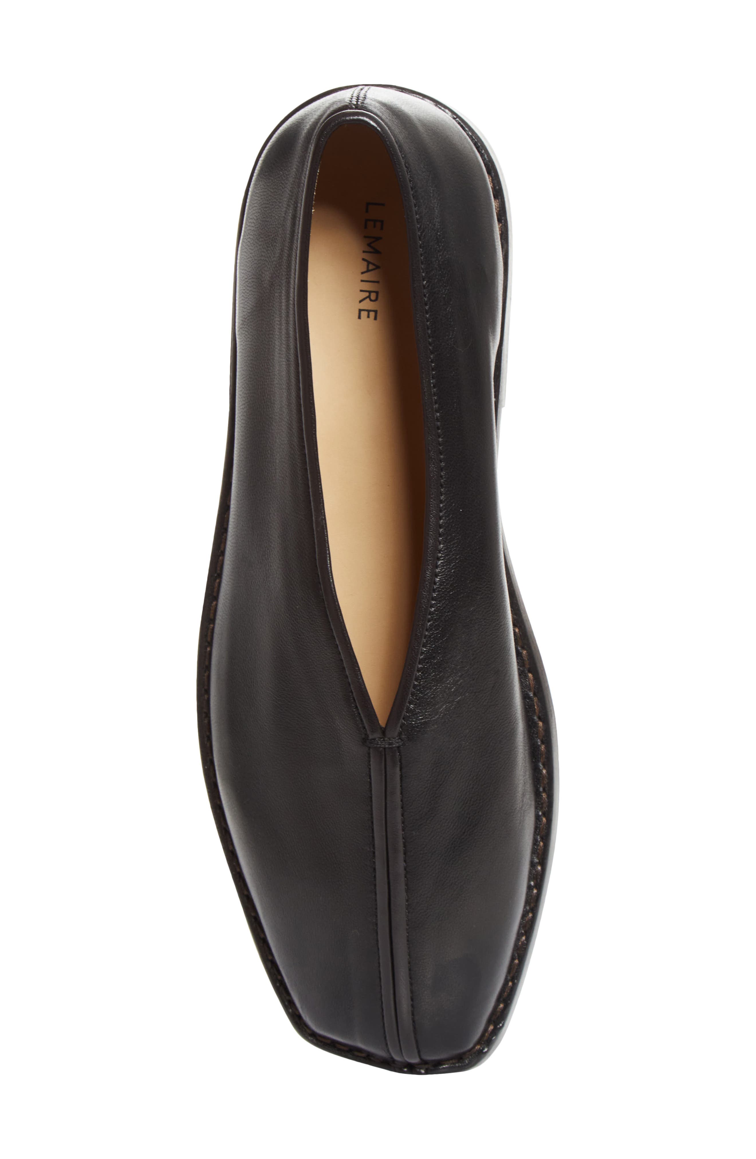 Lemaire Piped Slipper Loafer, Alternate, color, Black / Dark Chocolate