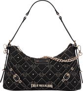 True Religion Studded Denim Shoulder Bag