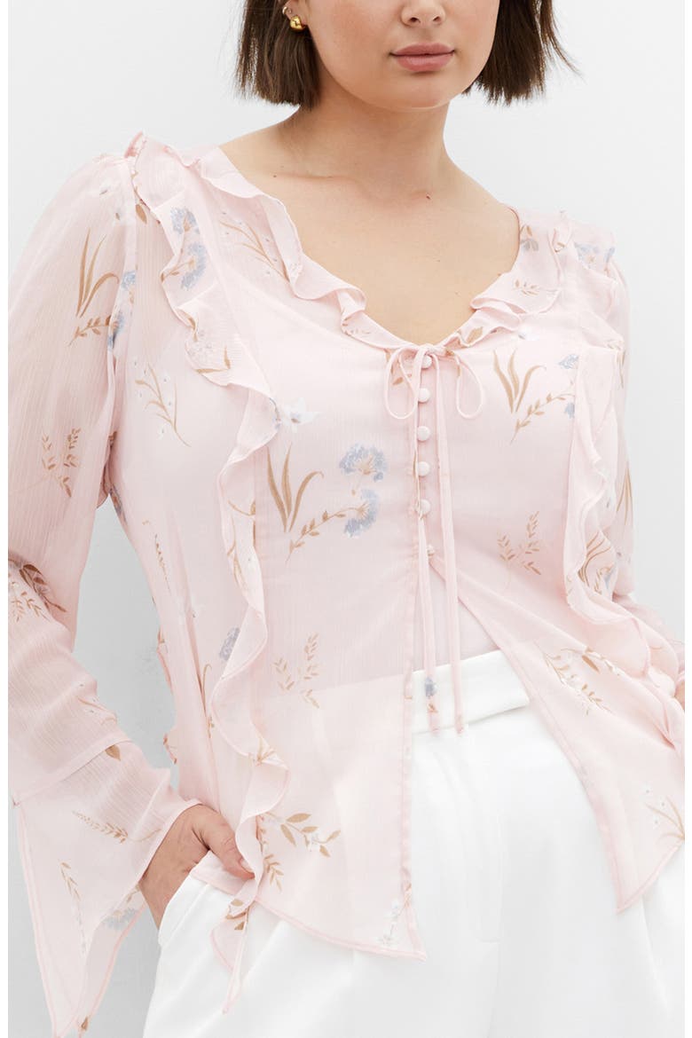 Sweet Nothings Ruffle Top, Main, color, ARIA FLORAL
