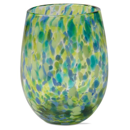 tag Confetti Stemless Wine Glass in Green  product