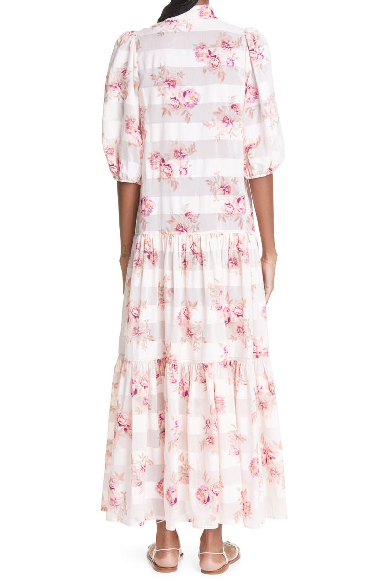 Zimmermann Rosa Stripe Cotton & Silk Shirtdress, Alternate, color, 