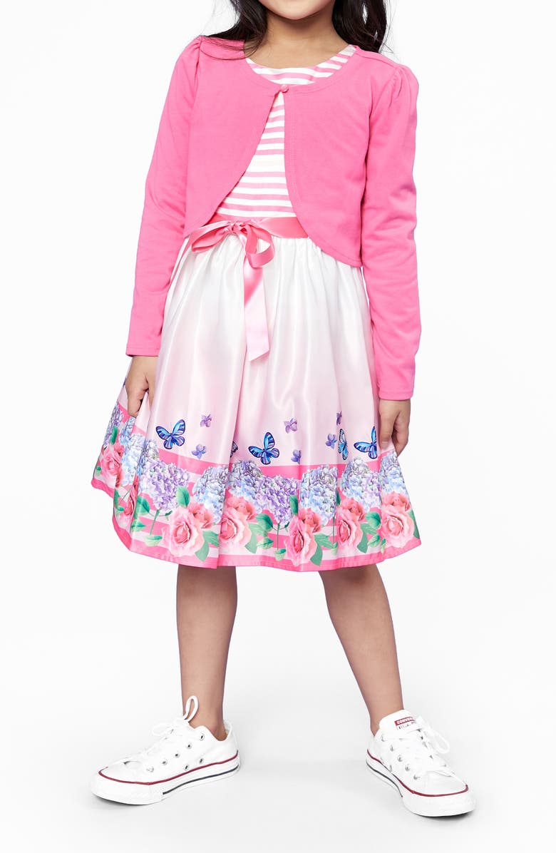 Little Angels Sleeveless Dress with Bolero Jacket, Main, color, 