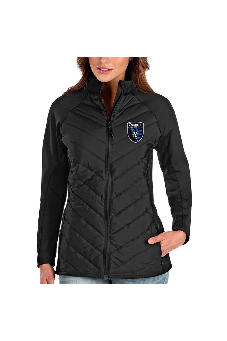 Women's Antigua Black San Jose Earthquakes Altitude Full-Zip Jacket, Main, color, Black