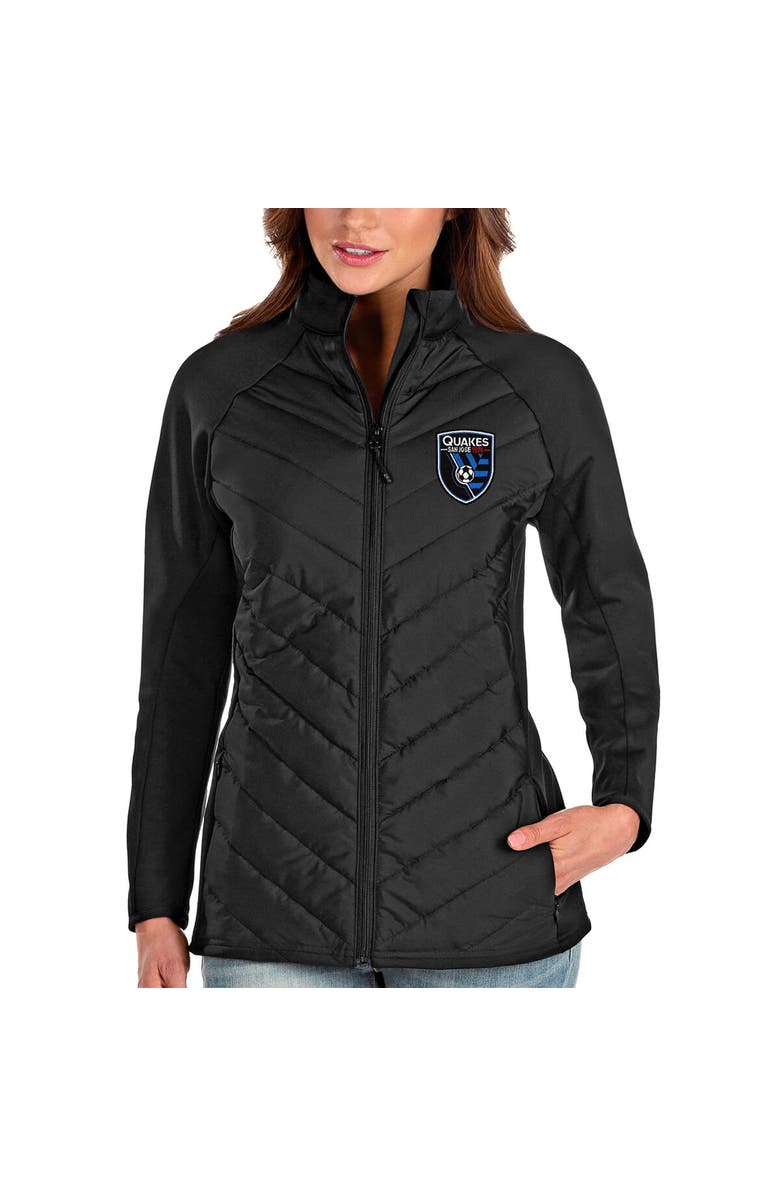 ANTIGUA Women's Antigua Black San Jose Earthquakes Altitude Full-Zip Jacket, Main, color, 