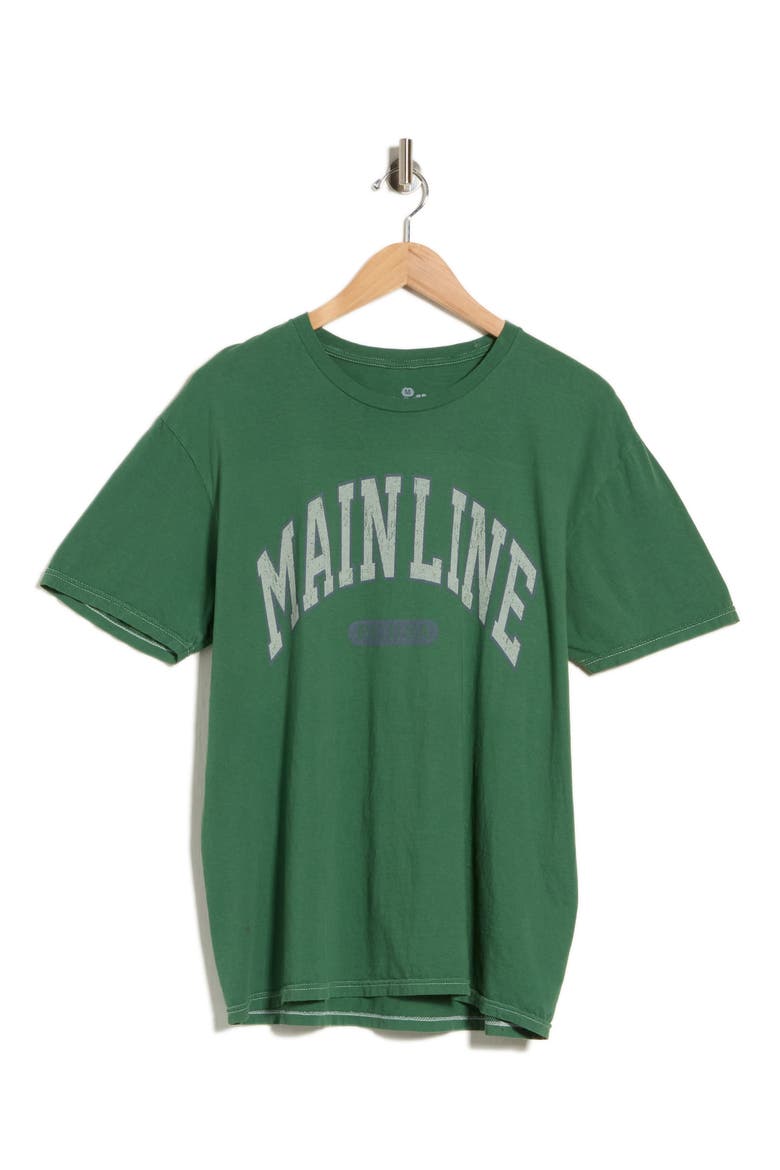 Main Line Graphic T-Shirt, Main, color, BOTTLE GREEN