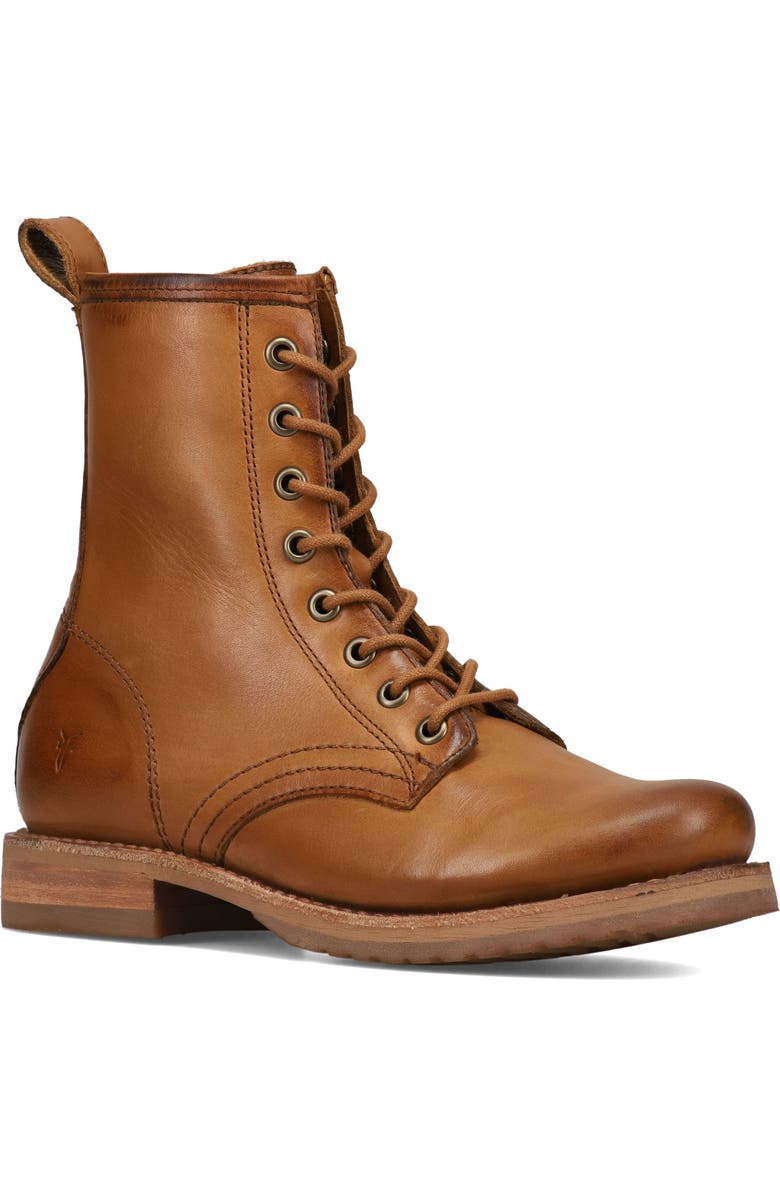 Frye Veronica Flex Combat Boot, Main, color, Caramel - Avalon