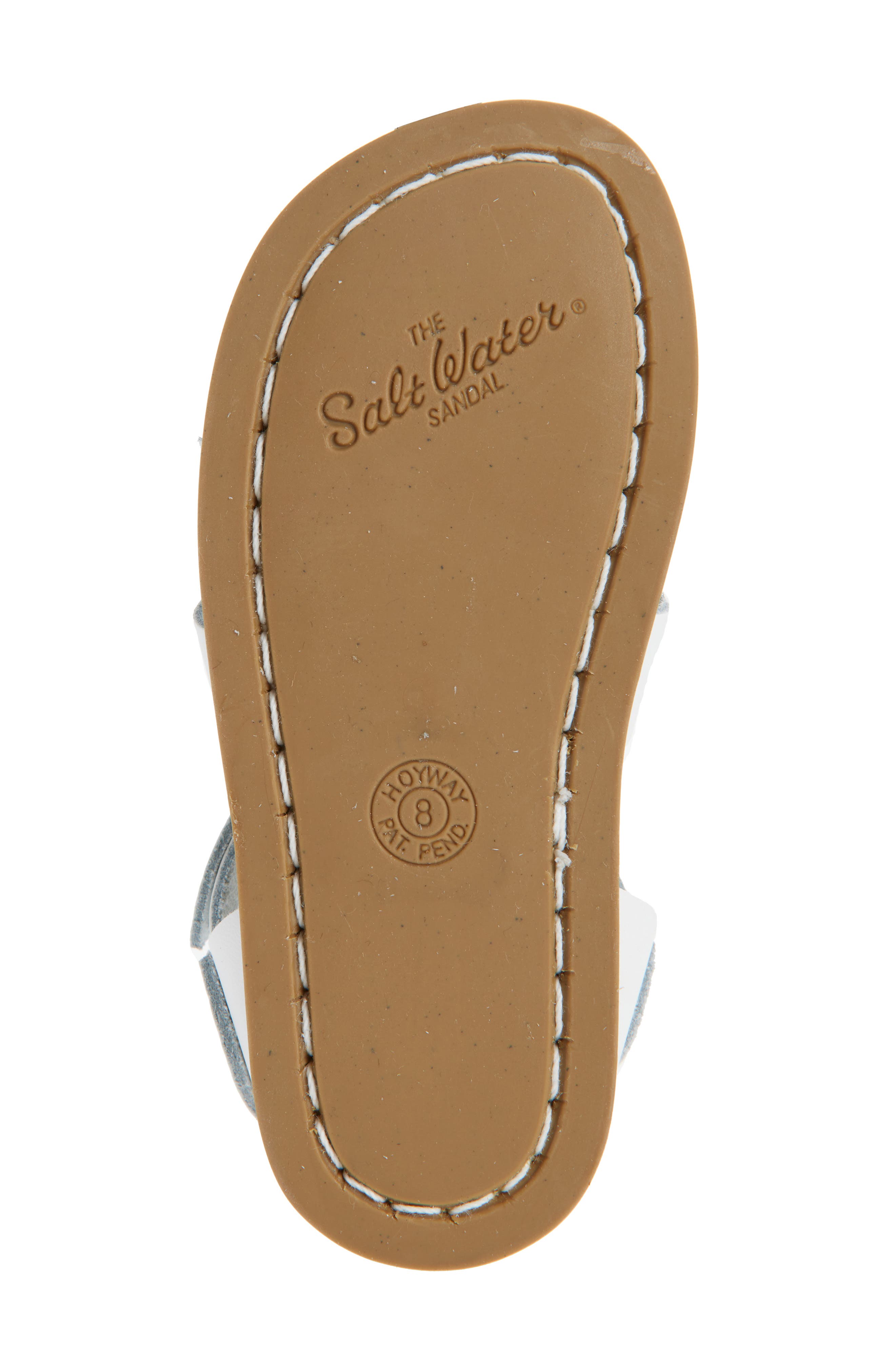 Salt Water Sandals by Hoy Kids' Salt Water Ankle Strap Sandal, Alternate, color, White