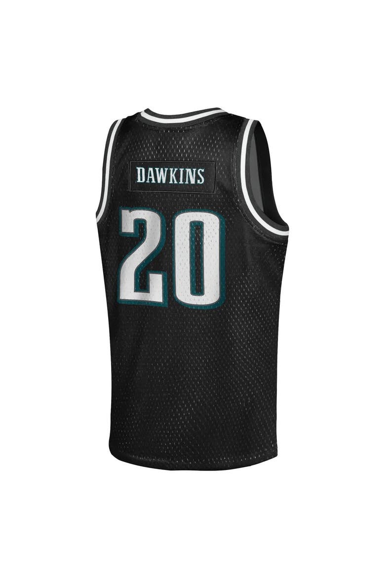 Youth Mitchell & Ness Brian Dawkins Black Philadelphia Eagles Retired Player NFL Basketball Fashion Jersey, Alternate, color, Black