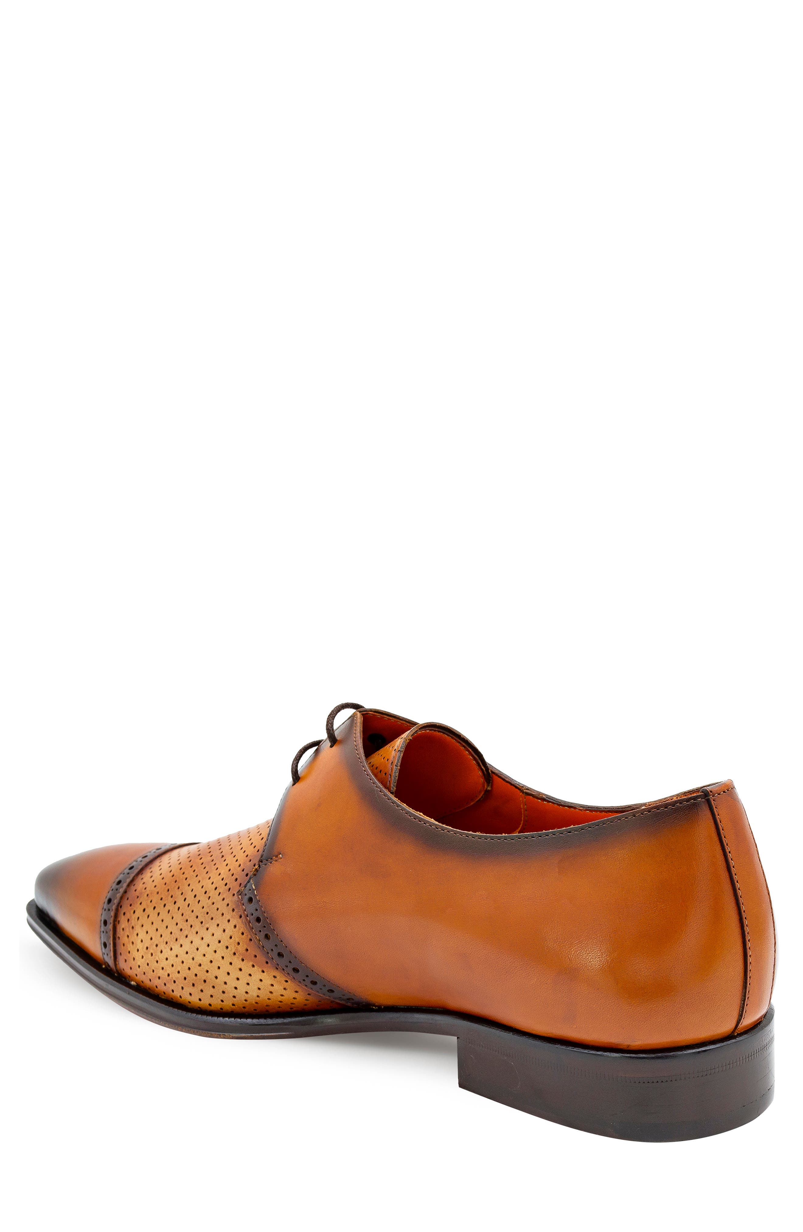 Mezlan Patina Burnished Derby, Alternate, color, Dark Cognac/ Honey