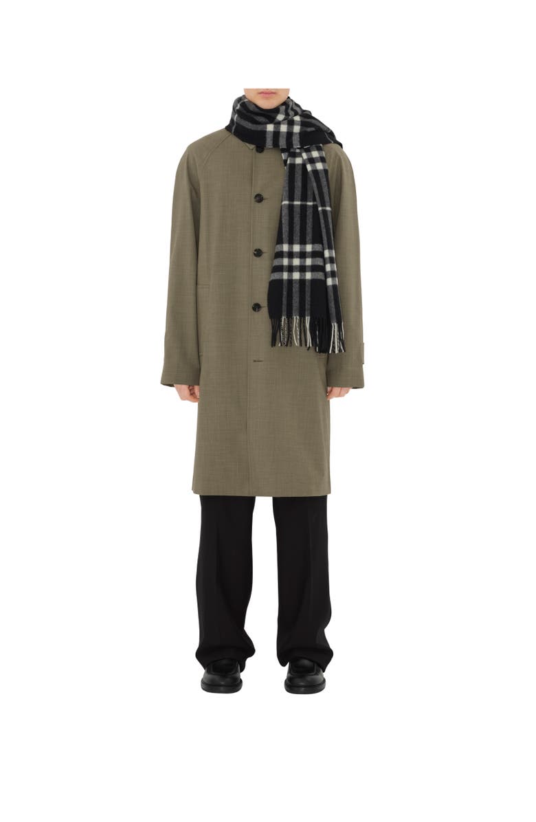 Burberry Wide Check Cashmere Scarf, Alternate, color, Black/Calico