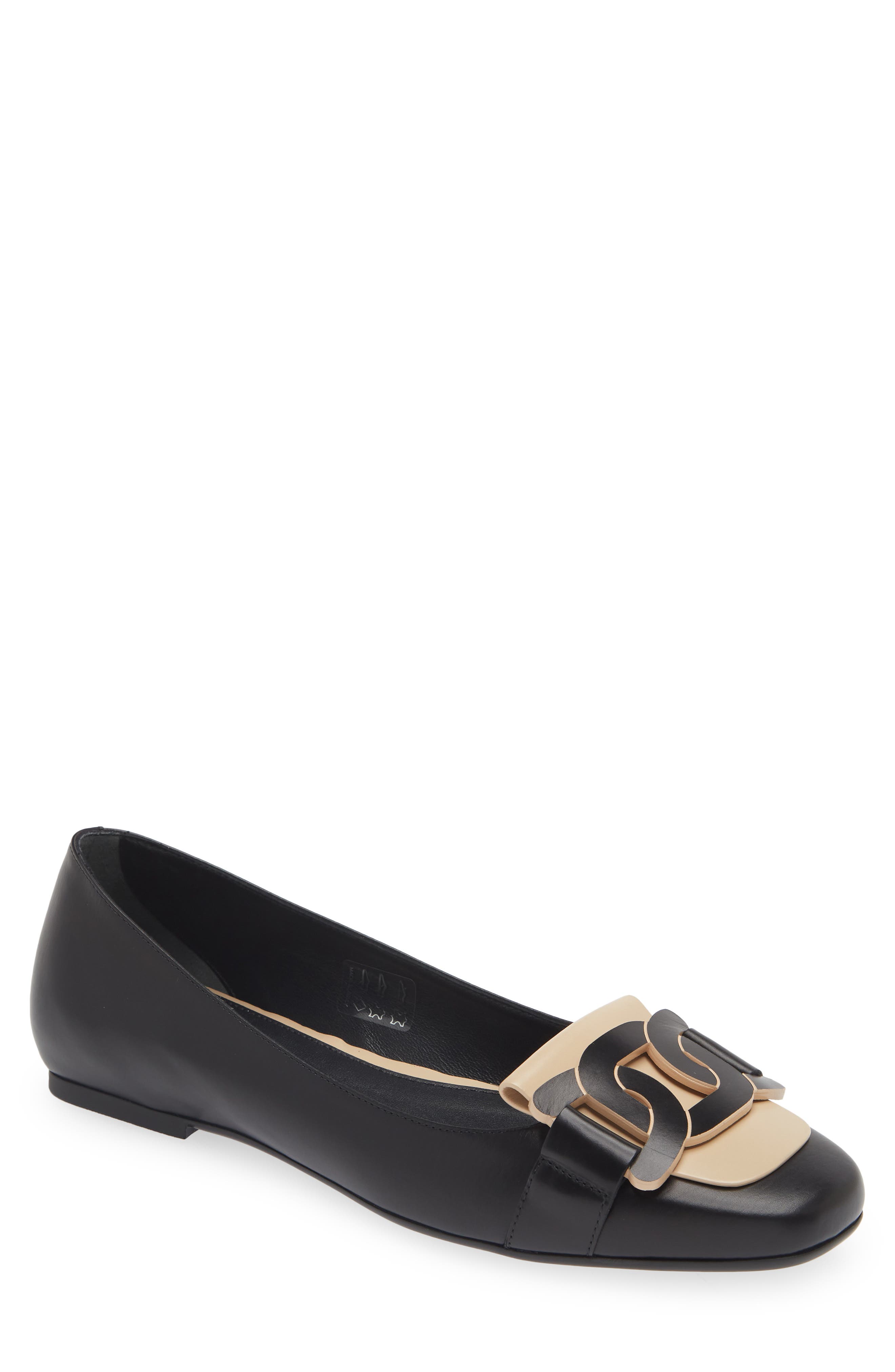 Tod's Link Ballet Flat, Main, color, 