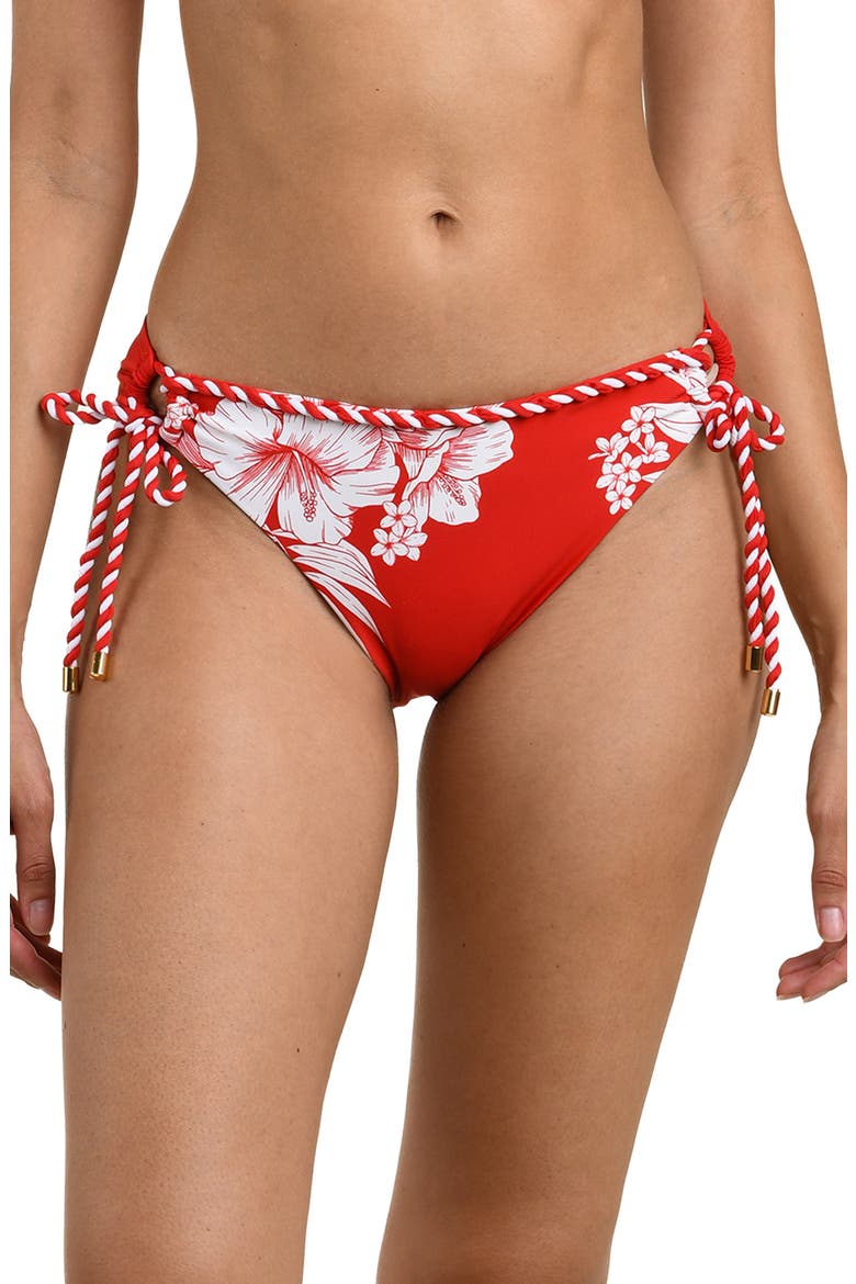Mariner Side Tie Bikini Bottoms, Main, color, RUBY