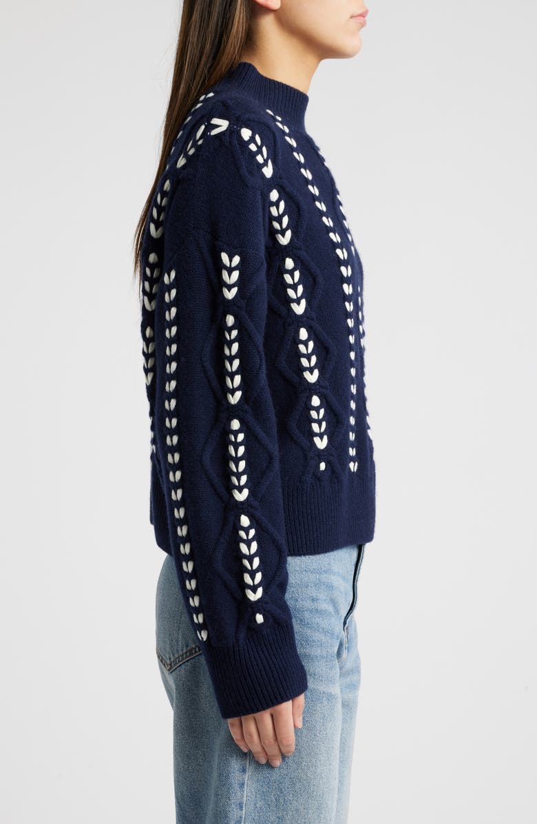 Rails Tori Ribbon Stitch Cable Knit Sweater, Alternate, color, 