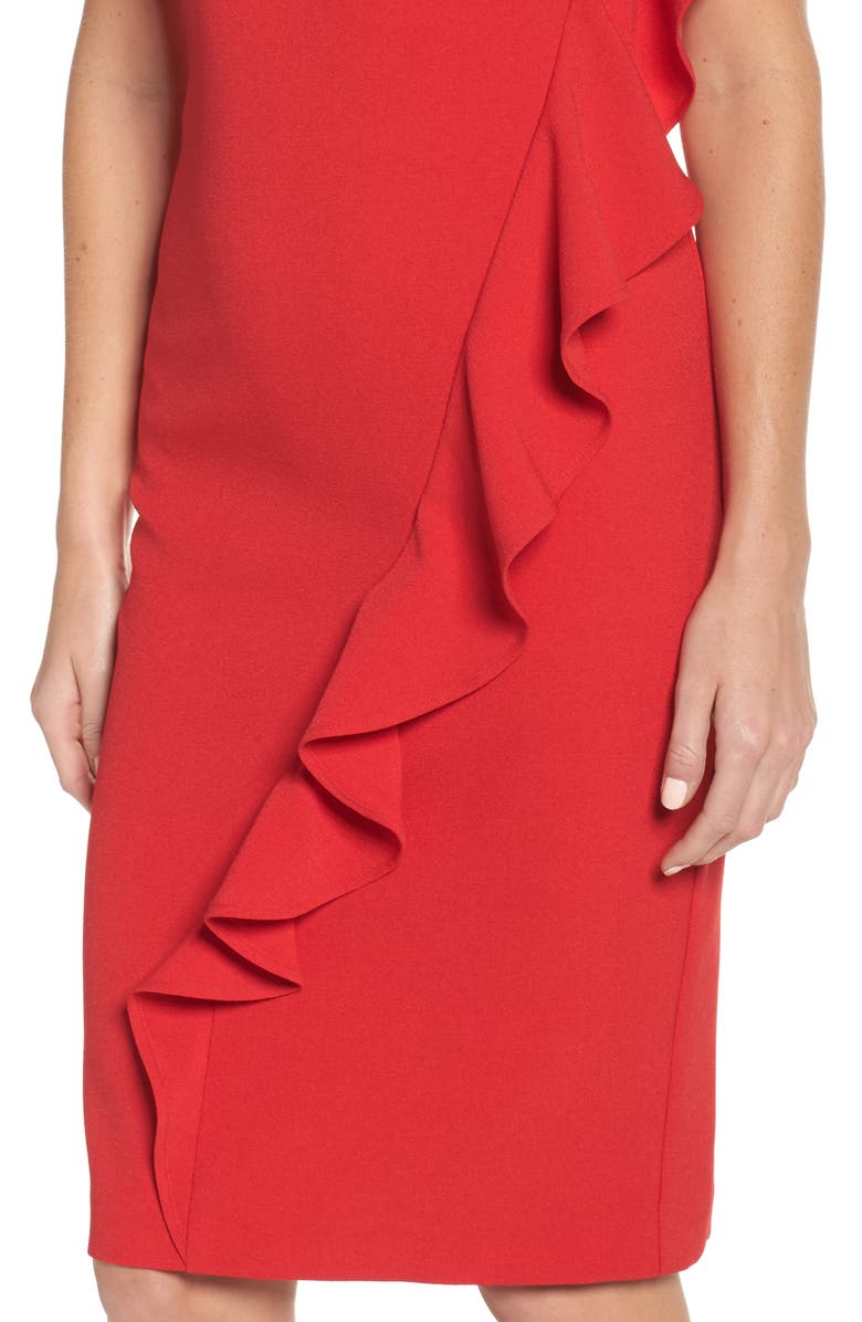 Vince Camuto Ruffle Sheath Dress, Alternate, color, 