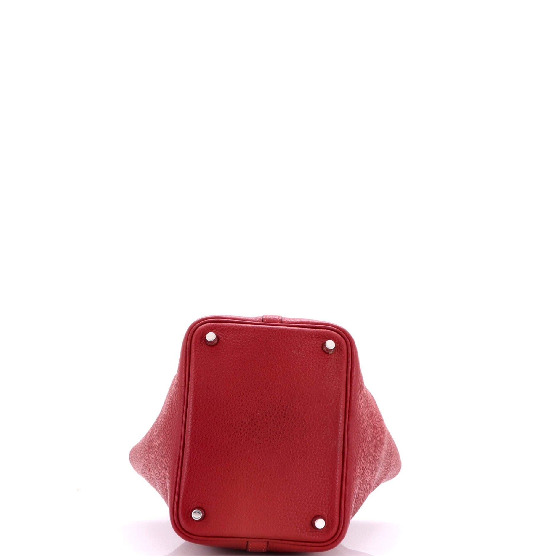 Pre-Owned Hermes Picotin Lock Bag Clemence PM, Alternate, color, Rouge Grenat