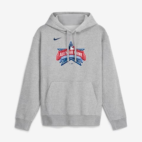 Men's Nike Heather Gray 2027 MLB All-Star Game Logo Fleece Hoodie