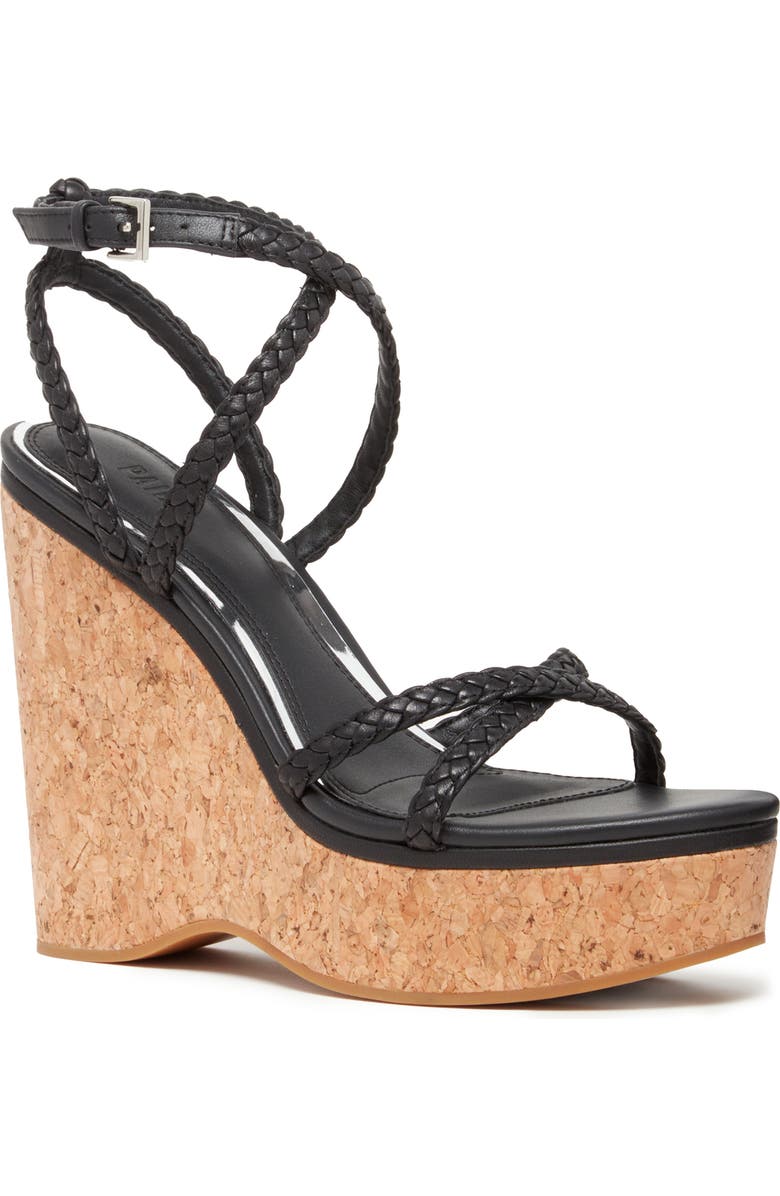 PAIGE Hazel Ankle Strap Platform Wedge Sandal, Main, color,