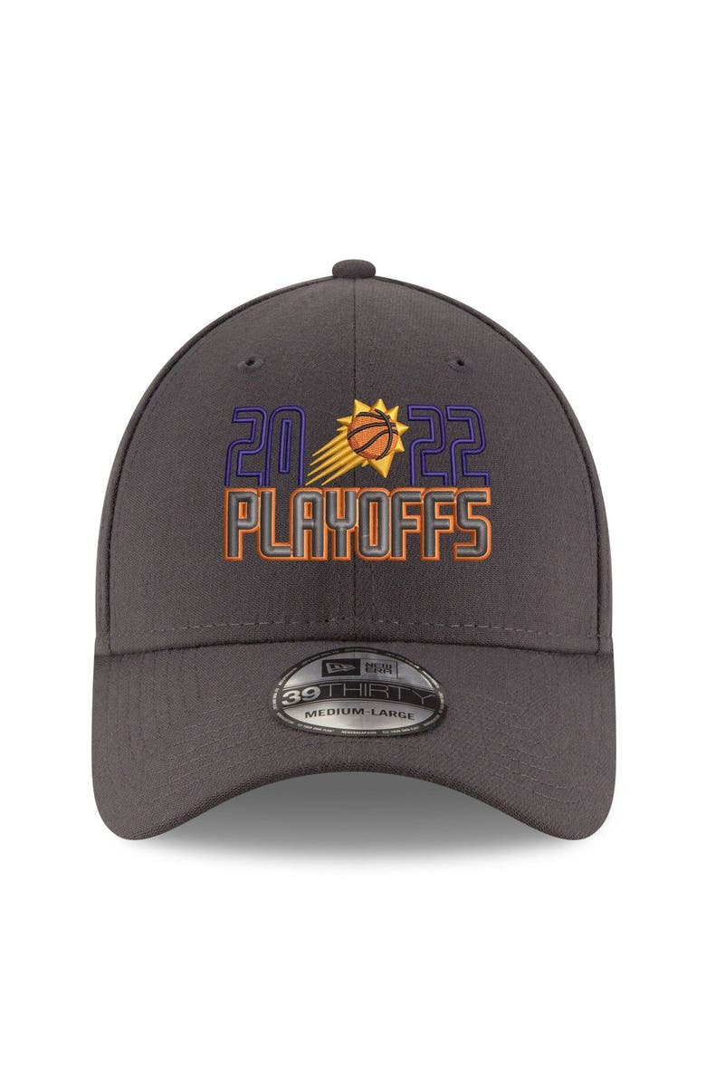 New Era Men's New Era Gray Phoenix Suns 2022 NBA Playoffs Bubble Letter 39THIRTY Flex Hat, Alternate, color, 