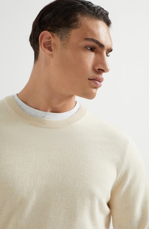 Brunello Cucinelli Crew-neck Ribbed-knit Jumper In Ginger