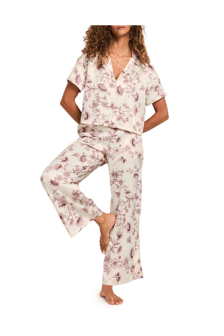 Verity Pajama Set, Alternate, color, Floral pink