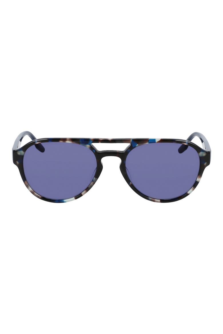 55mm Aviator Sunglasses, Main, color, BLUE TORTOISE