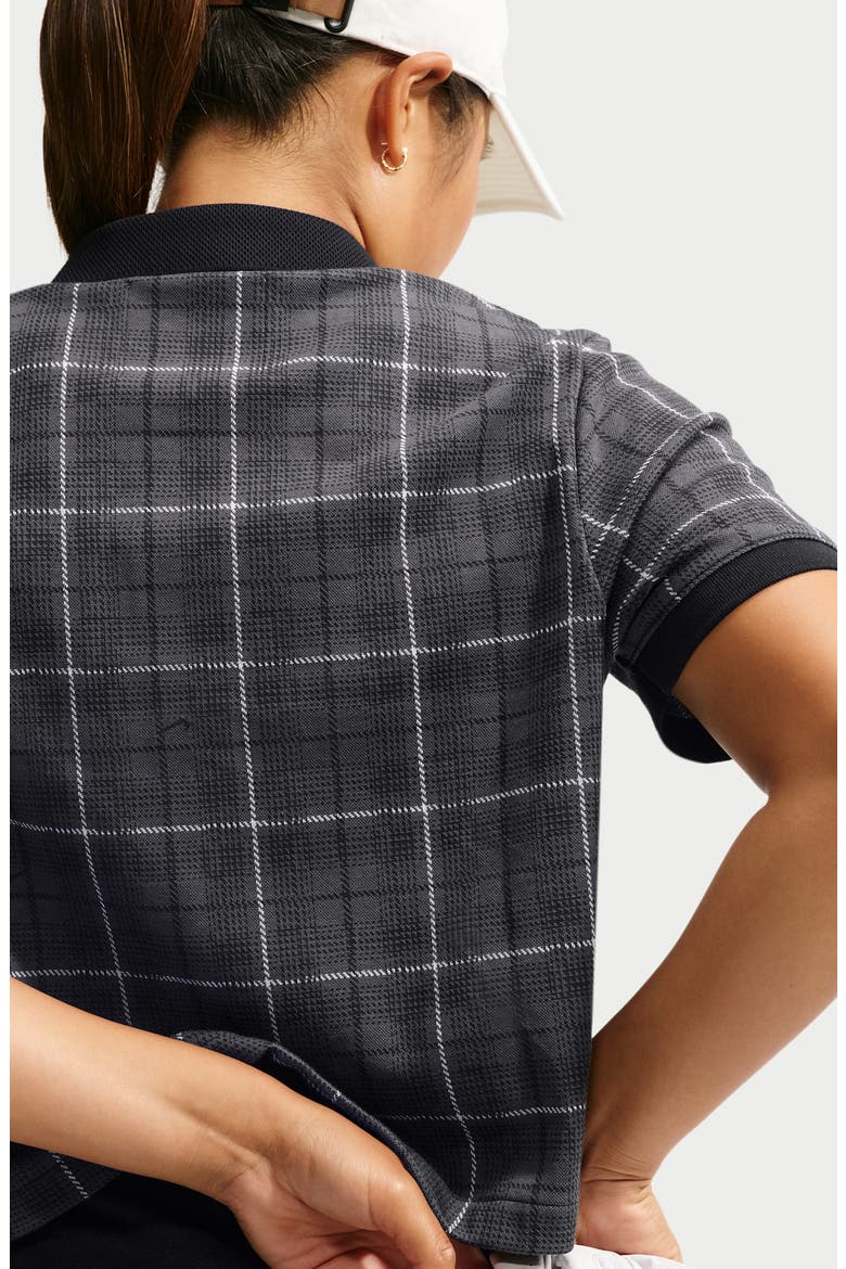 Fairway Cropped Polo, Alternate, color, BLACK/ WHITE