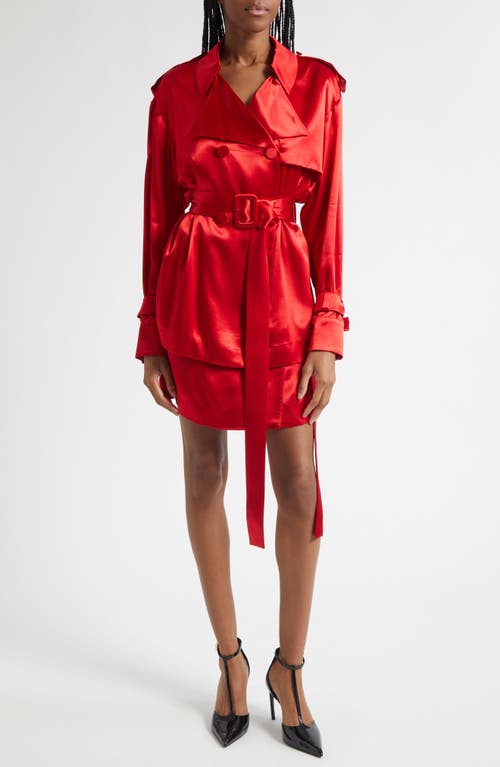 Ferragamo Long-sleeved Short Windbreaker In Red