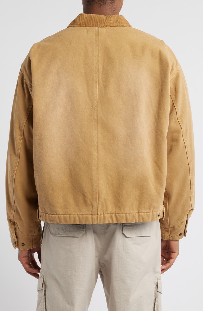 Museum of Peace & Quiet Wordmark Oversize Cotton Canvas Work Jacket, Alternate, color, 