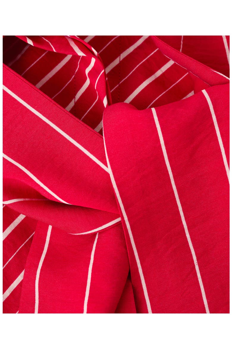 Stripe Tie Neck Top, Alternate, color, RED
