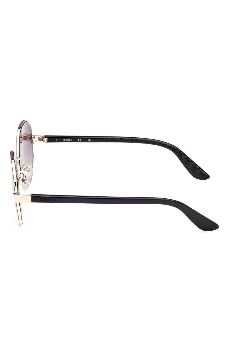GUESS Geometric Sunglasses, Alternate, color, Black/ Other / Gradient Smoke