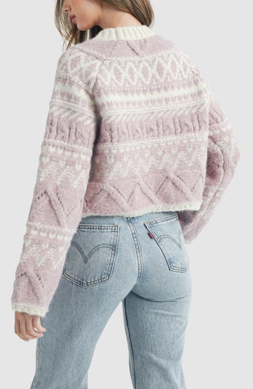 Lush Chunky Knit Pullover Sweater In Pink
